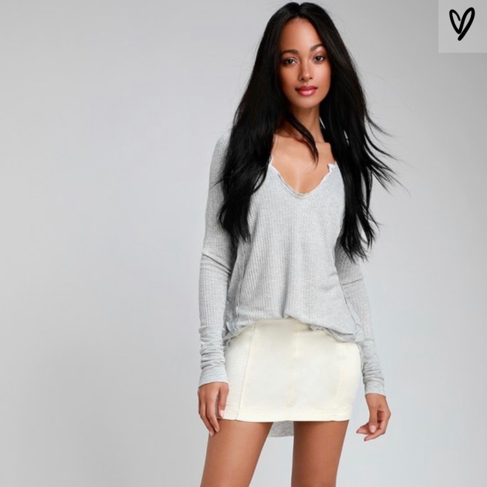 Free people grey lightweight sweater